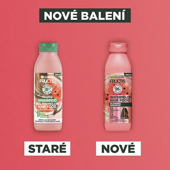 Fructis Hair Food Watermelon Plumping Shampoo - Jemný šampón na objem vlasov